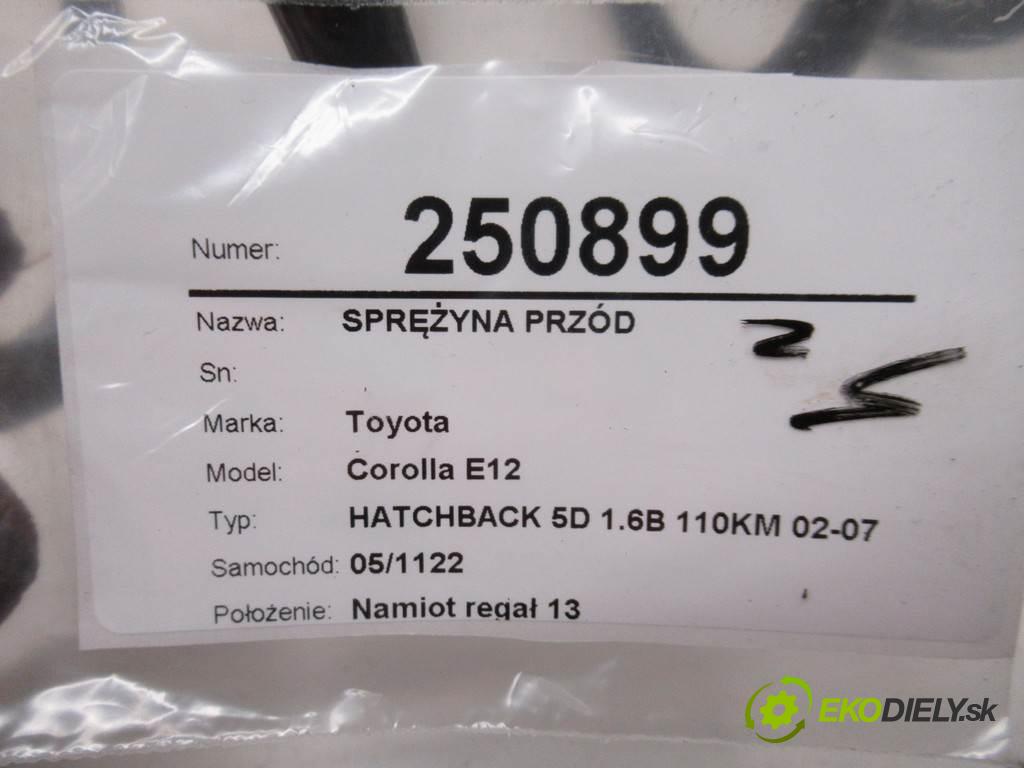 Toyota Corolla E12  2006 81kw HATCHBACK 5D 1.6B 110KM 02-07 1600 Pružina predný  (Ostatné)