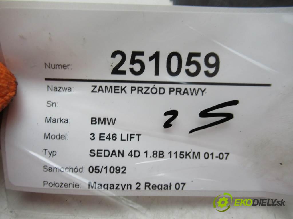 BMW 3 E46 LIFT  2004  SEDAN 4D 1.8B 115KM 01-07 1800 zámok predný pravy 