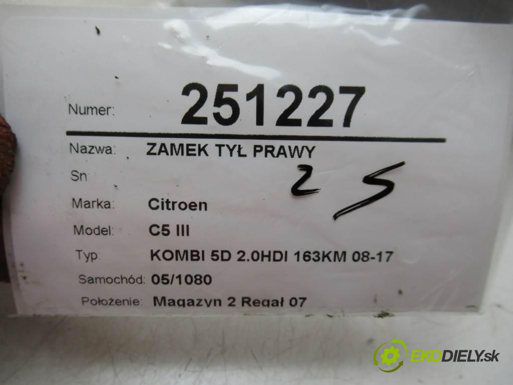 Citroen C5 III  2011  KOMBI 5D 2.0HDI 163KM 08-17 2000 zámok zad pravy 4151A068618