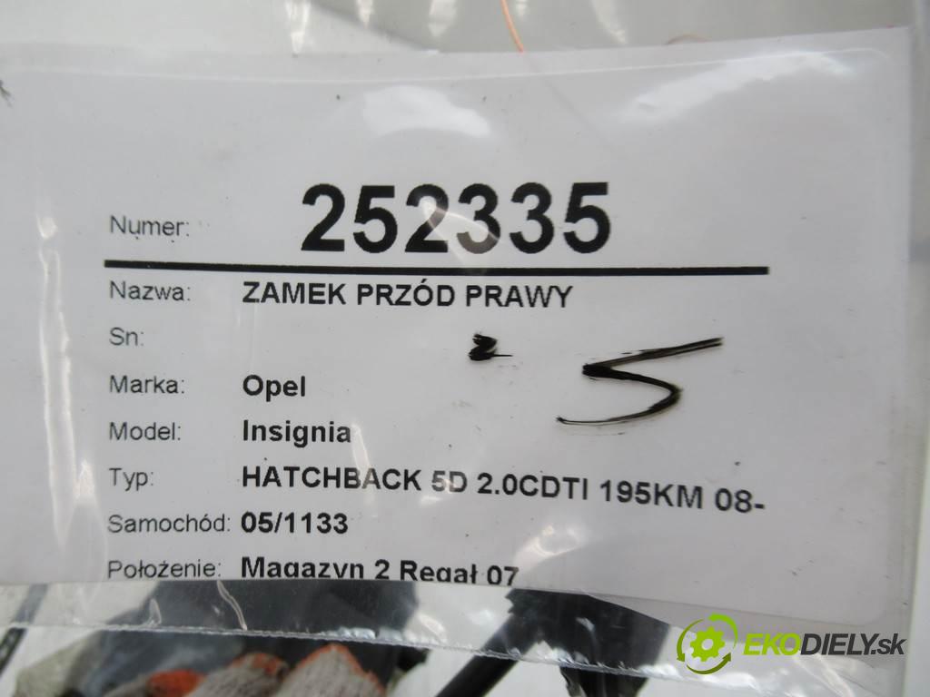 Opel Insignia  2012 143 kW HATCHBACK 5D 2.0CDTI 195KM 08-13 2000 zámok predný pravy 