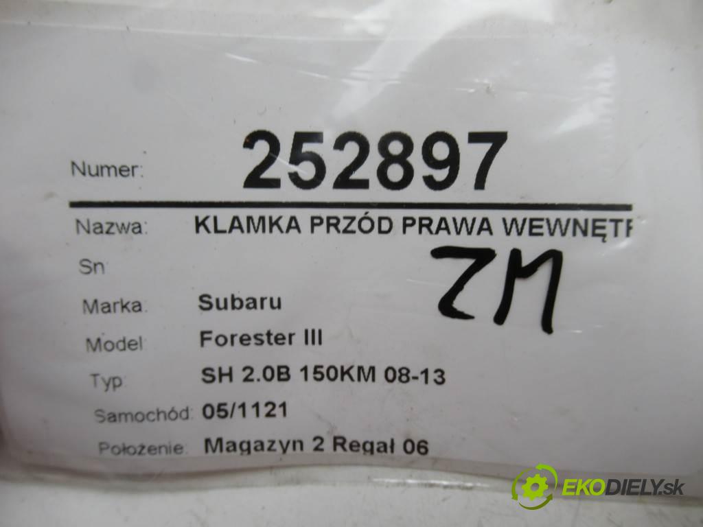 Subaru Forester III  2012 110kw SH 2.0B 150KM 08-13 2000 Kľučka predný pravá vnútorná  (Ostatné)