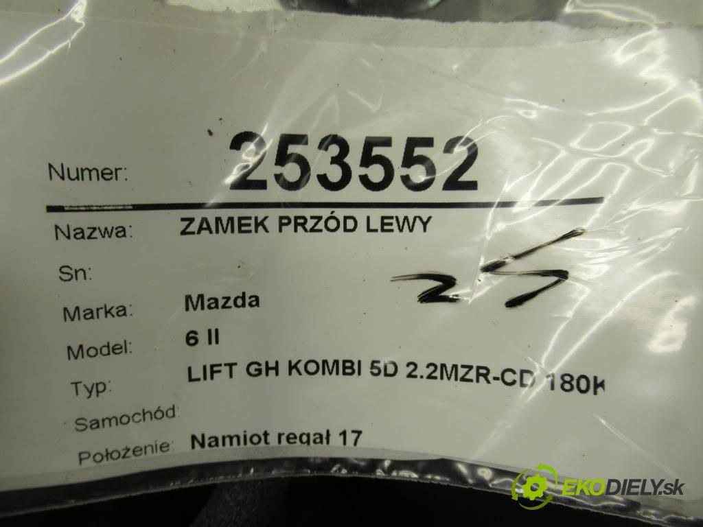 Mazda 6 II    LIFT GH KOMBI 5D 2.2MZR-CD 180KM 07-12  zámok predný ľavy 