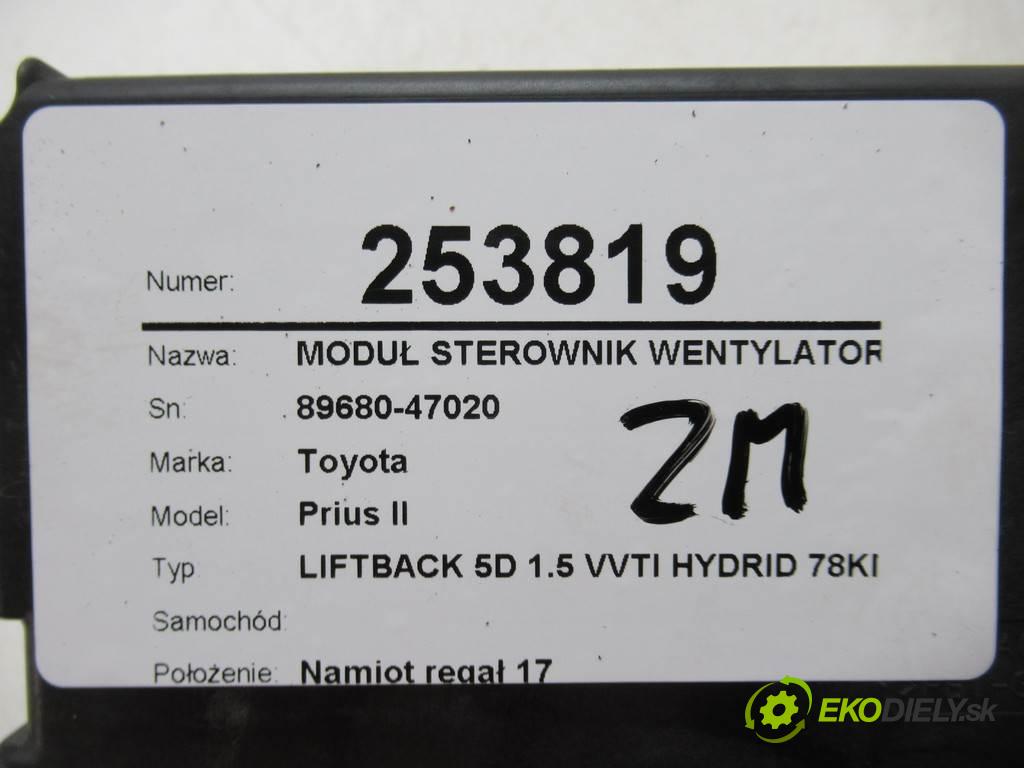 Toyota Prius II    LIFTBACK 5D 1.5 VVTI HYDRID 78KM 03-09  Modul Riadiaca jednotka brzdy 89680-47020