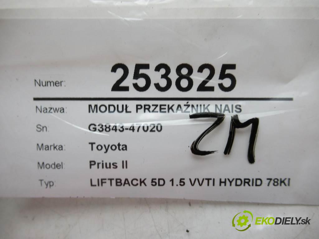 Toyota Prius II    LIFTBACK 5D 1.5 VVTI HYDRID 78KM 03-09  Modul relé G3843-47020