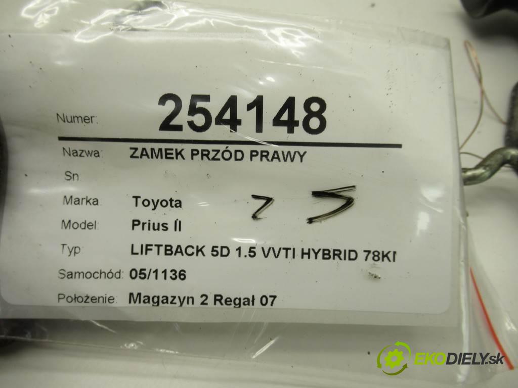 Toyota Prius II  2005 57kw LIFTBACK 5D 1.5 VVTI HYBRID 78KM 03-09 1500 zámok predný pravy 
