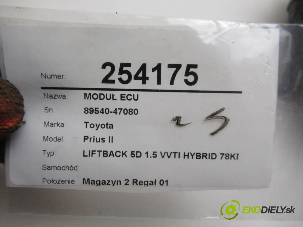 Toyota Prius II    LIFTBACK 5D 1.5 VVTI HYBRID 78KM 03-09  Modul ECU 89540-47080