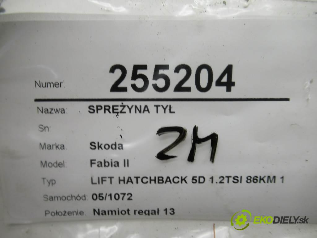 Skoda Fabia II  2014  LIFT HATCHBACK 5D 1.2TSI 86KM 10-14 1200 Pružina zad  (Ostatné)