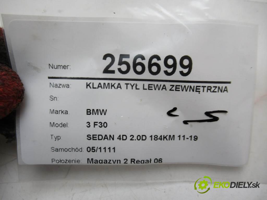 BMW 3 F30  2015 135 kW SEDAN 4D 2.0D 184KM 11-19 2000 Kľučka zad ľavá strana vonkajšia  (Ostatné)