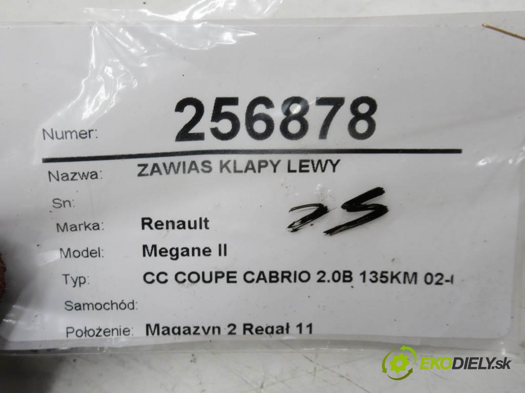 Renault Megane II    CC COUPE CABRIO 2.0B 135KM 02-08  Záves dverí ľavy 