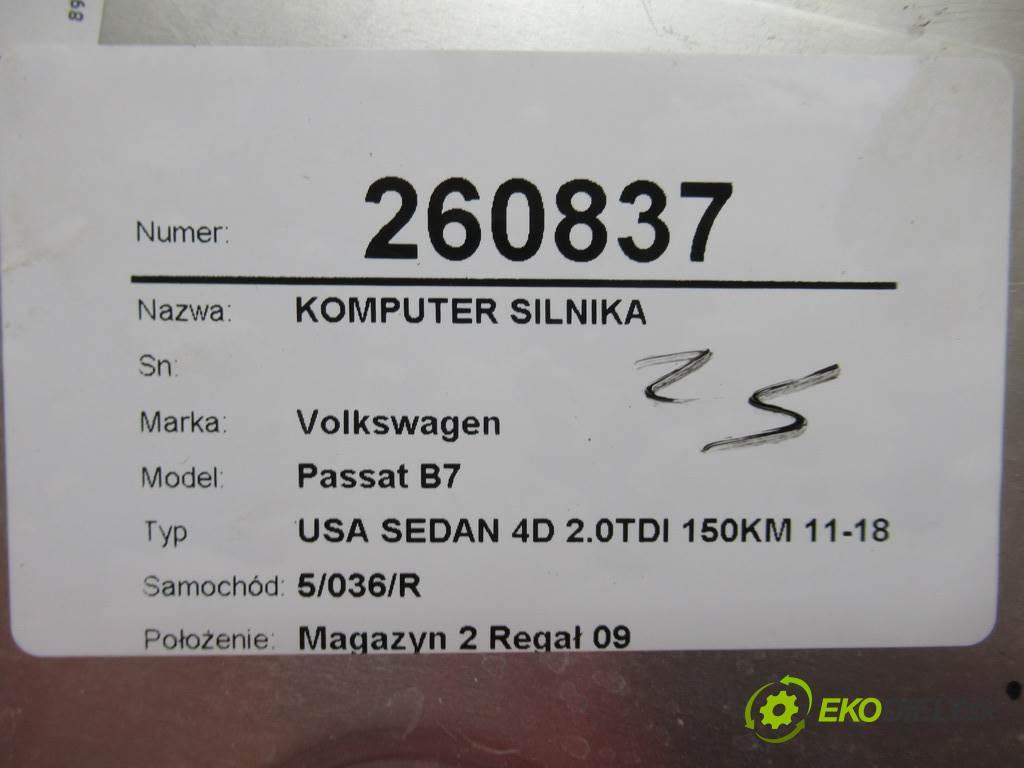 Volkswagen Passat B7  2015 110 kW USA SEDAN 4D 2.0TDI 150KM 11-18 2000 riadiaca jednotka Motor 04L906016AE 0281031058 (Riadiace jednotky)