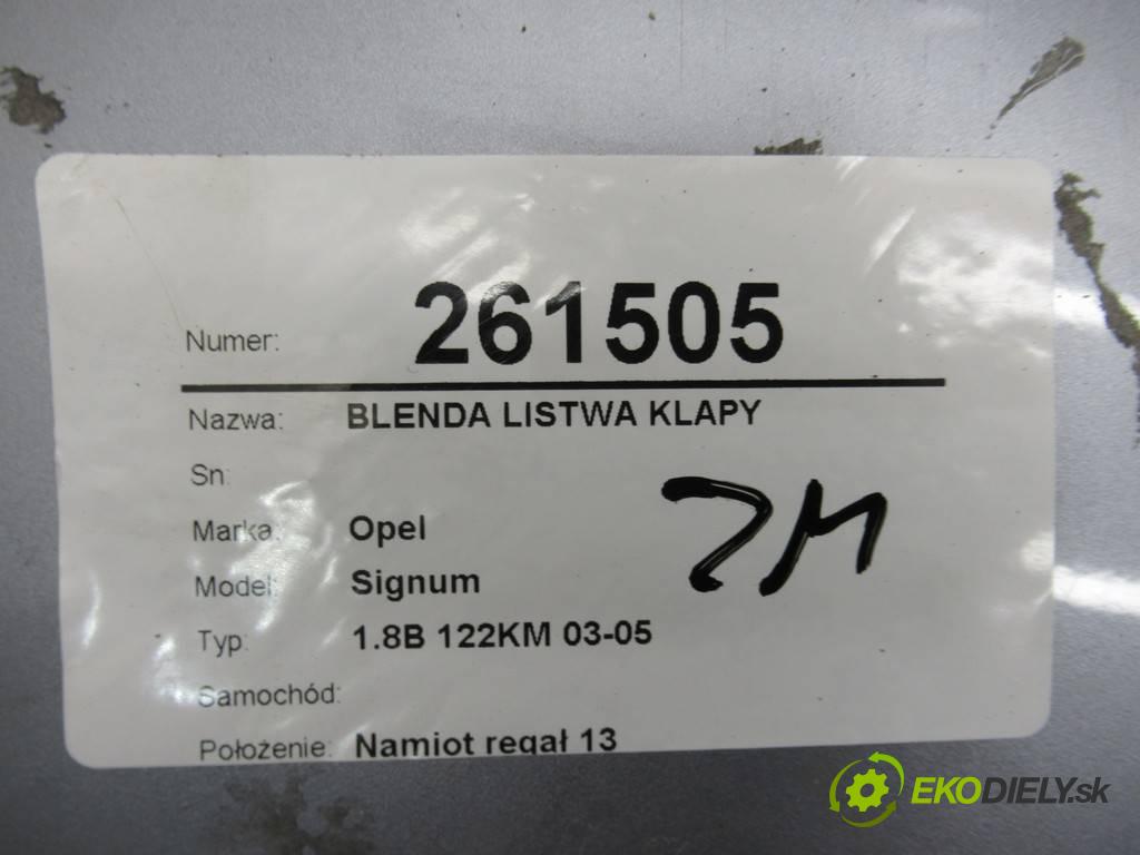 Opel Signum    1.8B 122KM 03-05  Zadné čelo Lišta dverí 