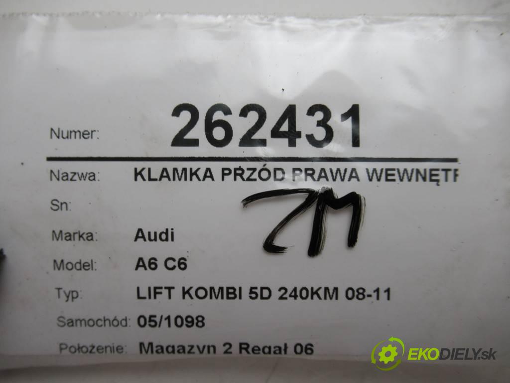 Audi A6 C6  2011 176kw LIFT KOMBI 5D 240KM 08-11 3000 Kľučka predný pravá vnútorná 4F0837020B (Ostatné)