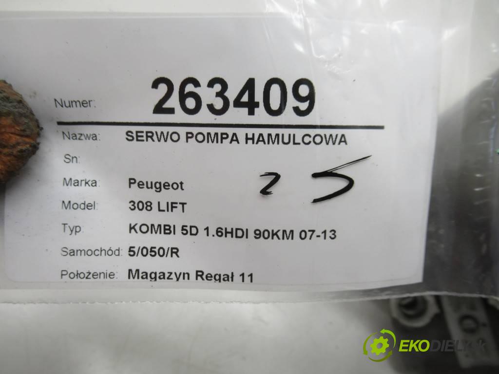 Peugeot 308 LIFT  2008 66,20 KOMBI 5D 1.6HDI 90KM 07-13 1600 Posilovač Pumpa brzdová 9682516680 (Posilňovače bŕzd)