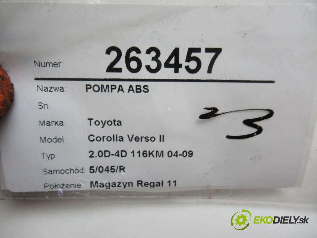 Toyota Corolla Verso II  2004 85 kW 2.0D-4D 116KM 04-09 2000 Pumpa ABS 0265231484 (Pumpy ABS)