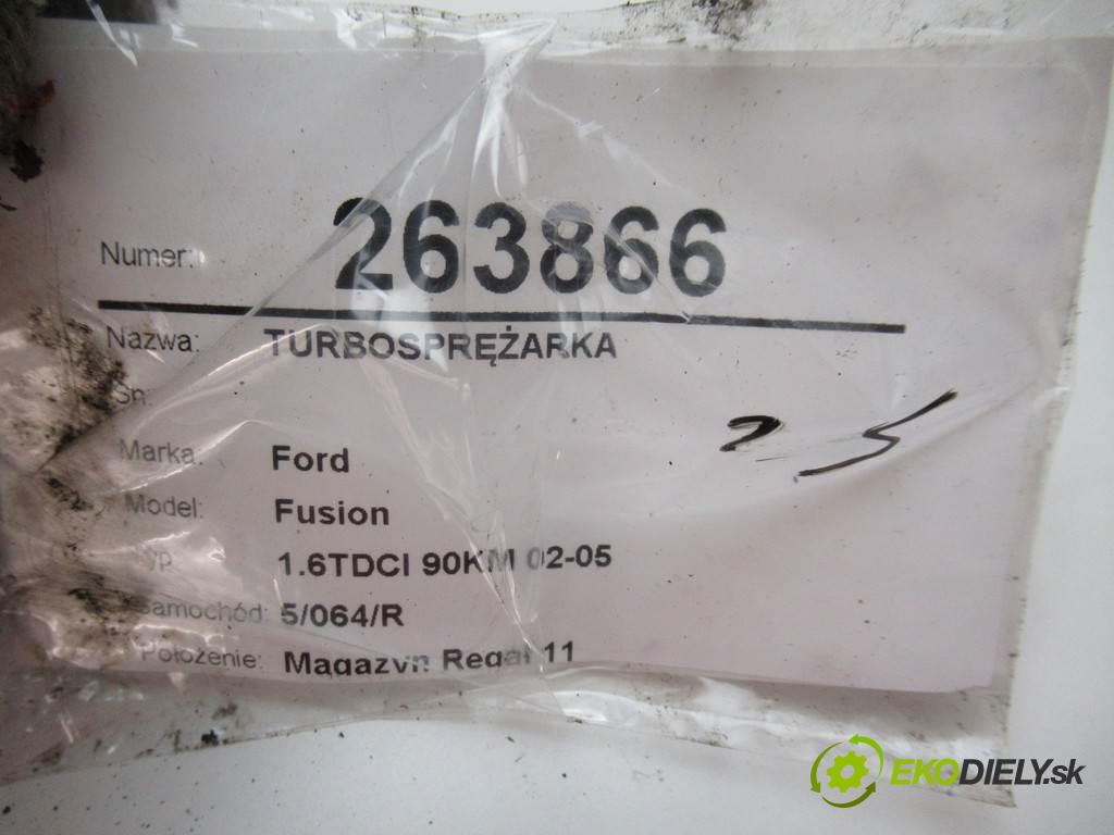 Ford Fusion  2005 66KW 1.6TDCI 90KM 02-05 1560 Turbodúchadlo,turbo  (Turbodúchadlá (kompletné))