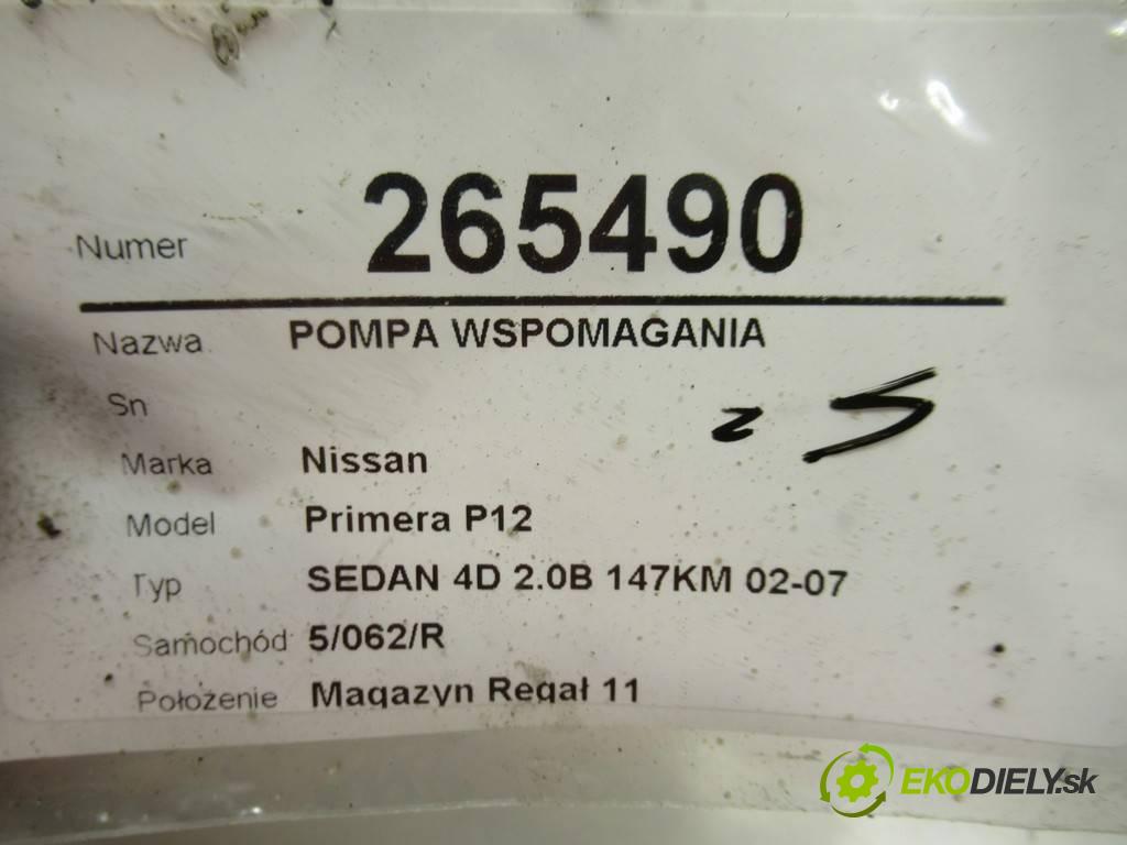 Nissan Primera P12  2002 103 kW SEDAN 4D 2.0B 147KM 02-07 2000 Pumpa servočerpadlo  (Servočerpadlá, pumpy riadenia)