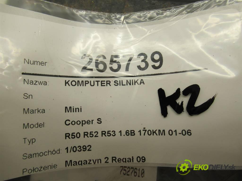 Mini Cooper S  2004 125 kW R50 R52 R53 1.6B 170KM 01-06 1600 riadiaca jednotka Motor 7527610 7540920 (Riadiace jednotky)