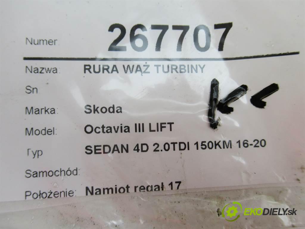 Skoda Octavia III LIFT    SEDAN 4D 2.0TDI 150KM 16-20  Rúra hadica turba  (Hadice)