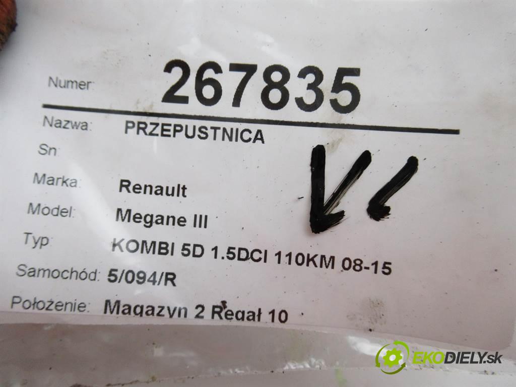 Renault Megane III  2012 81KW KOMBI 5D 1.5DCI 110KM 08-15 1500 Škrtiaca klapka  (Škrtiace klapky)