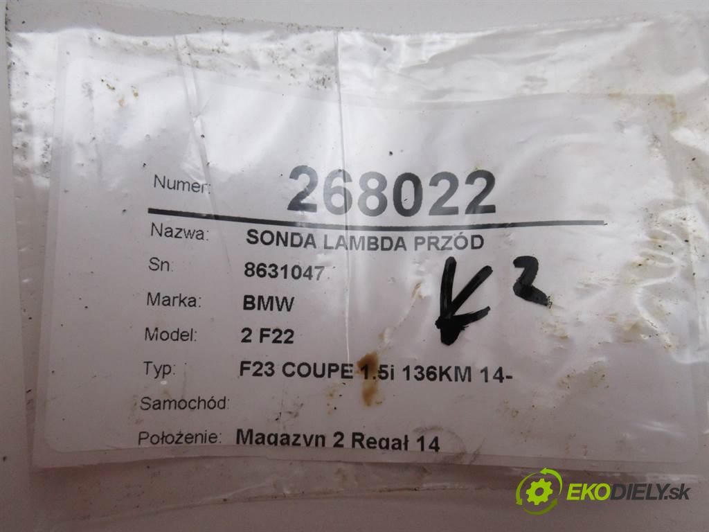 BMW 2 F22    F23 COUPE 1.5i 136KM 14-  sonda lambda predný 8631047 (Lambda sondy)