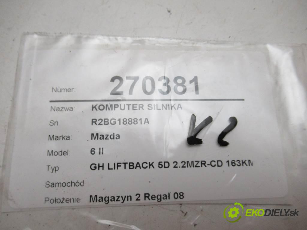 Mazda 6 II    GH LIFTBACK 5D 2.2MZR-CD 163KM 07-12  riadiaca jednotka Motor R2BG18881A 275700-0200 (Riadiace jednotky)