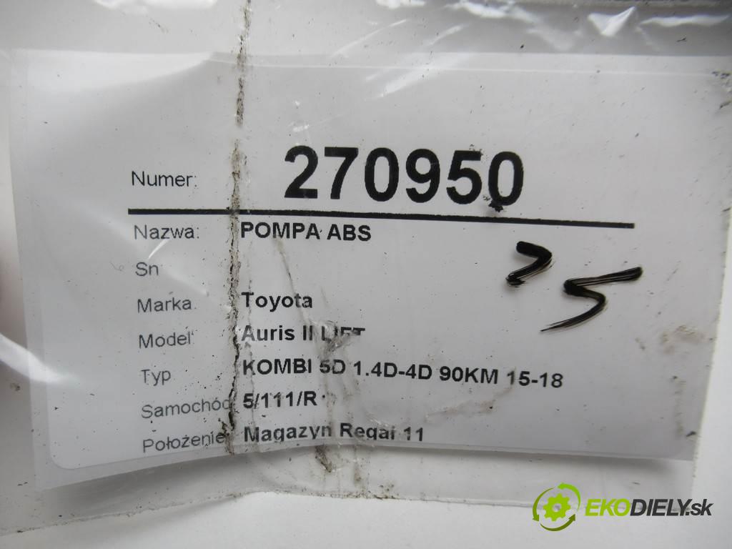 Toyota Auris II LIFT  2017 66 kW KOMBI 5D 1.4D-4D 90KM 15-18 1400 Pumpa ABS 0265956504 44540-02530 (Pumpy ABS)