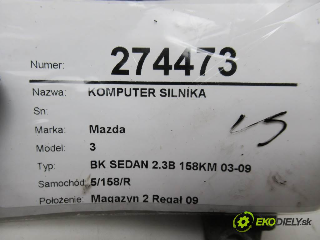 Mazda 3  2006 118 kW BK SEDAN 2.3B 158KM 03-09 2300 riadiaca jednotka Motor L32G18881B 279700-4371 (Riadiace jednotky)