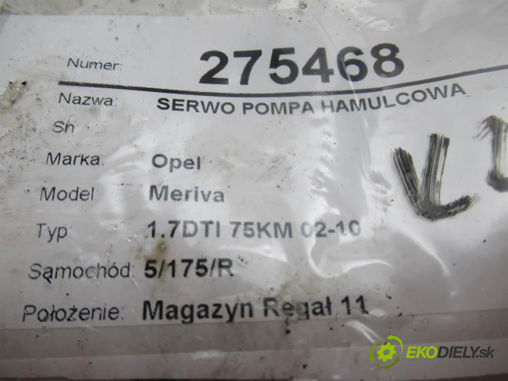 Opel Meriva  2004 55kw 1.7DTI 75KM 02-10 1686 Posilovač Pumpa brzdová 13122530QB (Posilňovače bŕzd)