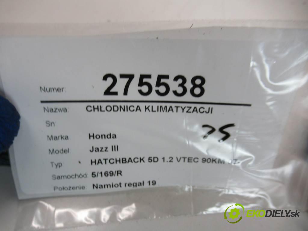 Honda Jazz III  2009 66 kW HATCHBACK 5D 1.2 VTEC 90KM 07-14 1200 Chladič klimatizácie A0180-TF0-G011-M1 (Chladiče klimatizácie)