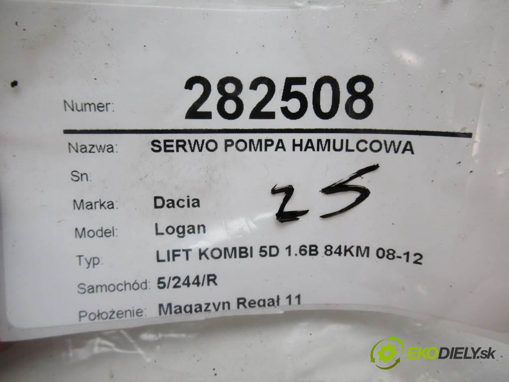 Dacia Logan  2010 64kW LIFT KOMBI 5D 1.6B 84KM 08-12 1600 Posilovač Pumpa brzdová 472107379R (Posilňovače bŕzd)