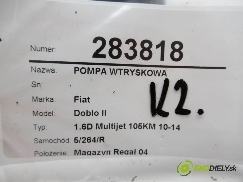 Fiat Doblo II  2014 77 kW 1.6D Multijet 105KM 10-14 1600 Pumpa vstrekovacia  (Vstrekovacie čerpadlá)