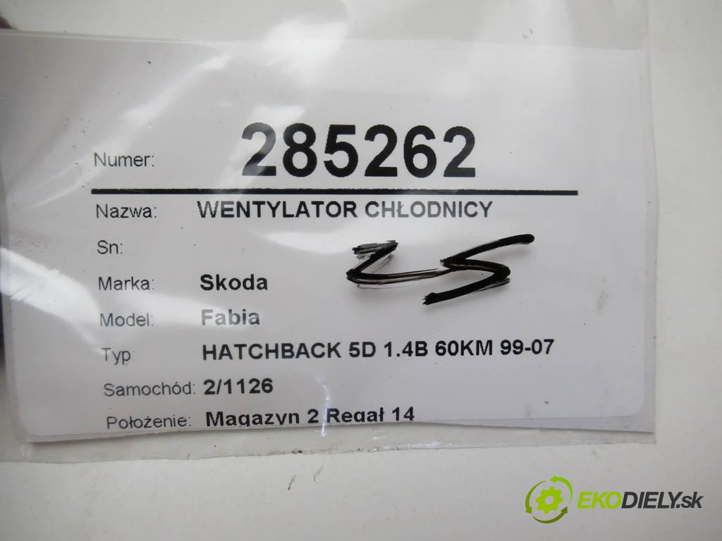 Skoda Fabia  2001 55 kW HATCHBACK 5D 1.4B 60KM 99-07 1400 Ventilátor chladič 866939A (Ventilátory)
