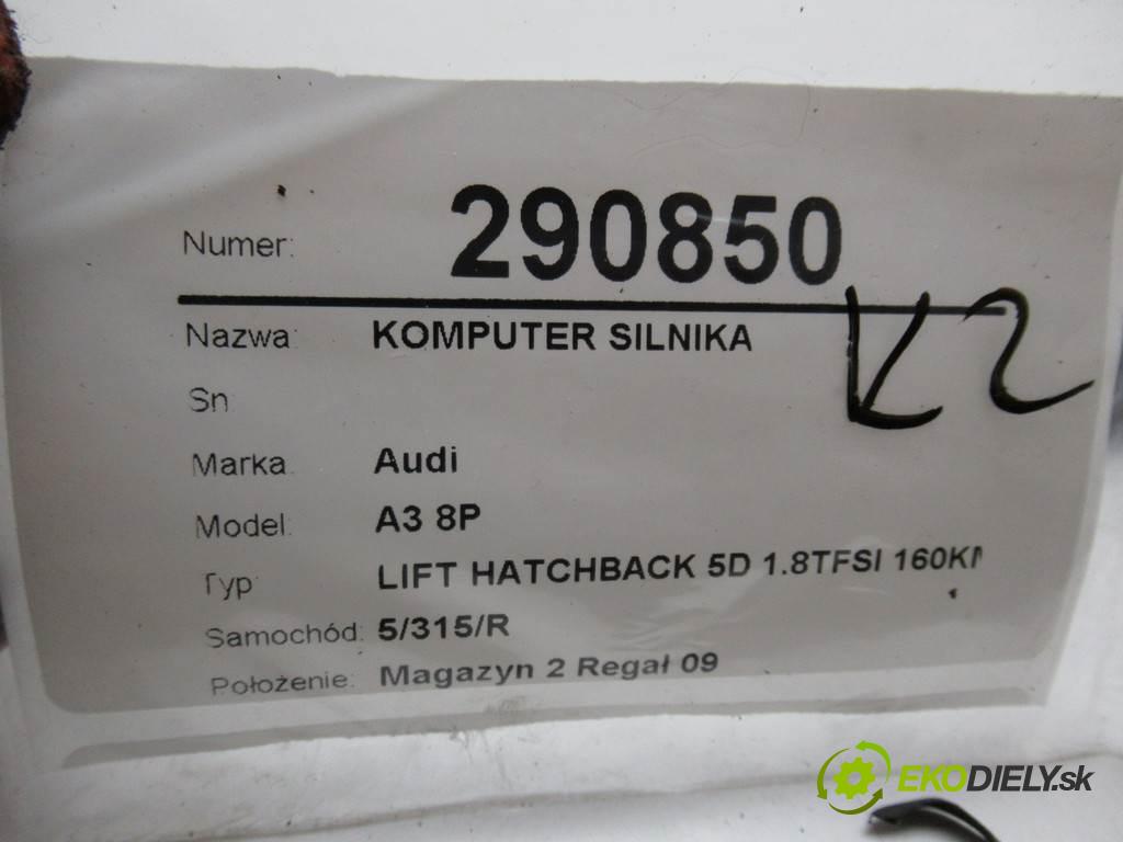 Audi A3 8P  2009 118 kW LIFT HATCHBACK 5D 1.8TFSI 160KM 08-13 1800 riadiaca jednotka Motor 8P7907115L (Riadiace jednotky)