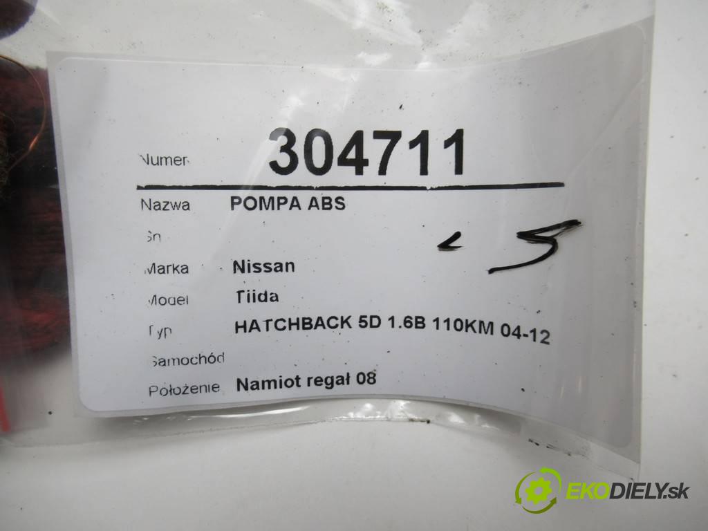 Nissan Tiida    HATCHBACK 5D 1.6B 110KM 04-12  Pumpa ABS 0265950572 (Pumpy ABS)