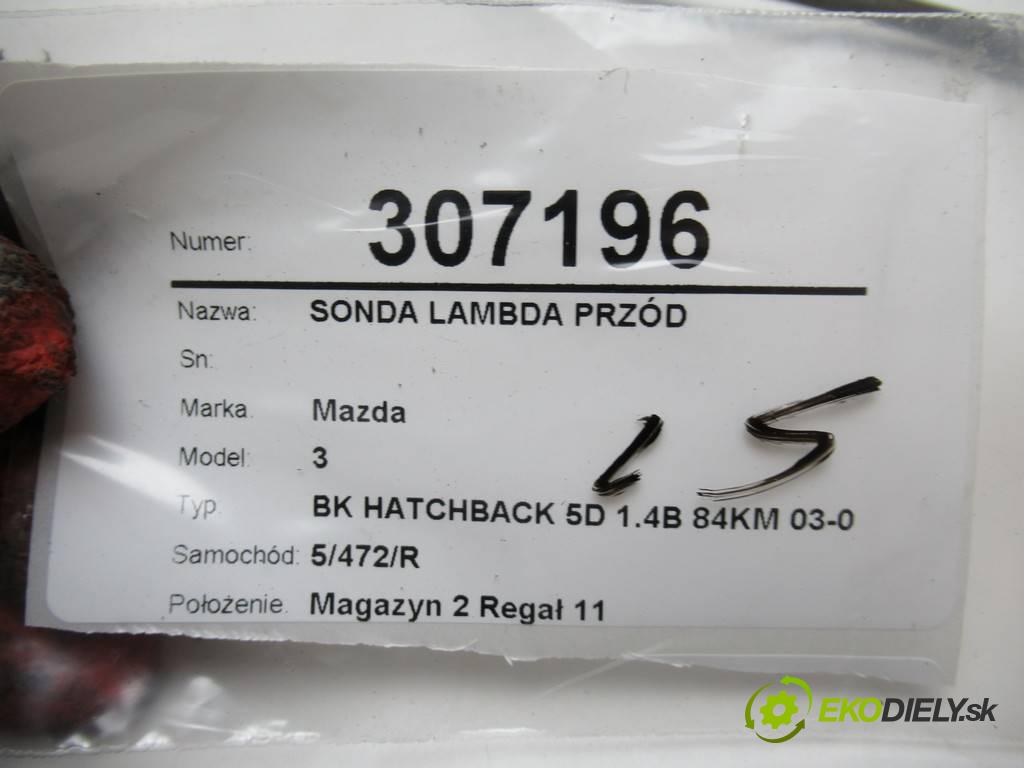 Mazda 3  2005 62 kW BK HATCHBACK 5D 1.4B 84KM 03-09 1300 sonda lambda predný  (Lambda sondy)