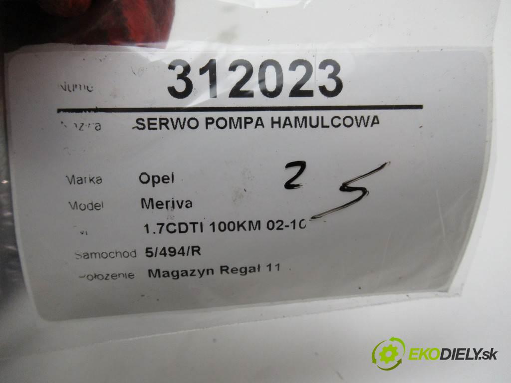 Opel Meriva  2004 74 kW 1.7CDTI 100KM 02-10 1700 Posilovač Pumpa brzdová 13122530QB (Posilňovače bŕzd)