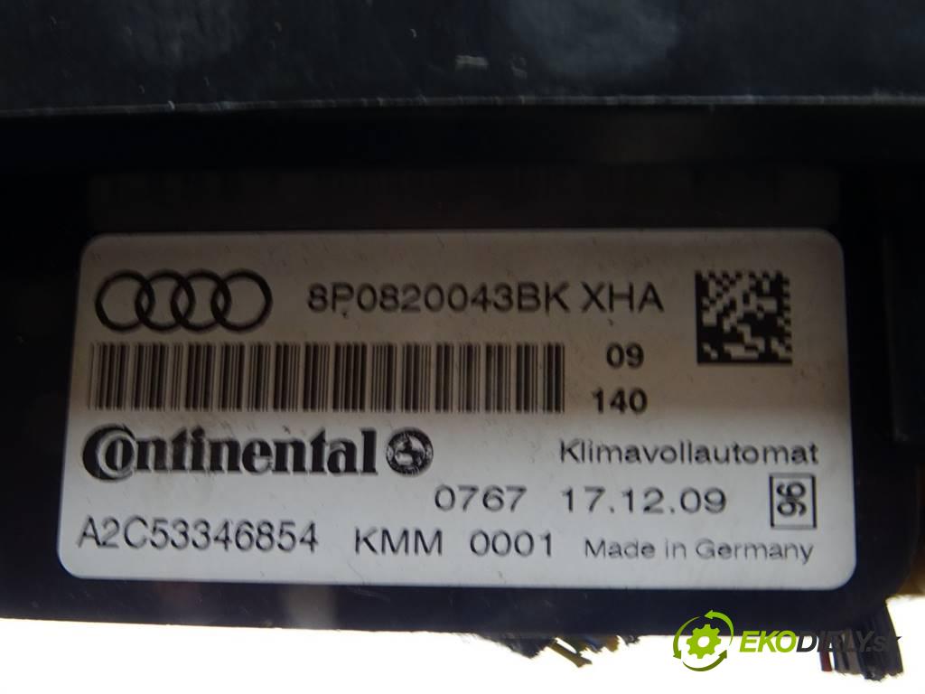 Audi A3 8P  2010 103 kW LIFT HATCHBACK 5D 2.0TDI 140KM 08-13 2000 Panel ovládaní topení 8P0820043BK (Ovládaní topení a přepínače)