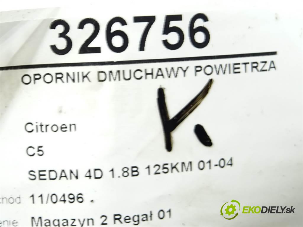 Citroen C5  2002 85 kW SEDAN 4D 1.8B 125KM 01-04 1800 Odpor, rezistor kúrenia vzduchu 9641212580 (Odpory (rezistory) kúrenia)