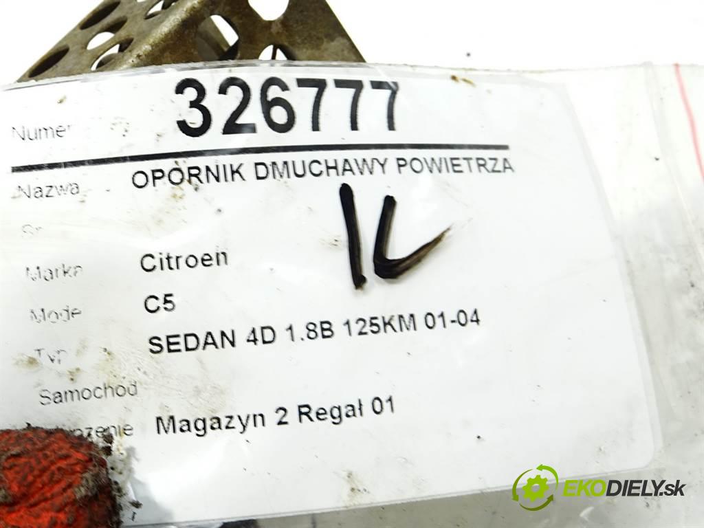 Citroen C5    SEDAN 4D 1.8B 125KM 01-04  Odpor, rezistor kúrenia vzduchu 9641212680 (Odpory (rezistory) kúrenia)