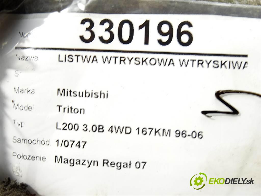 Mitsubishi Triton  2001  L200 3.0B 4WD 167KM 96-06 3000 Lišta vstrekovacia Vstrekovacie ventily 195500-5670 (Vstrekovacie lišty)