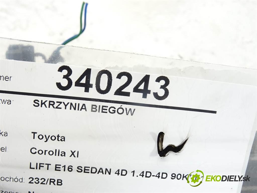 Toyota Corolla XI  2018  LIFT E16 SEDAN 4D 1.4D-4D 90KM 13-19 1400 Prevodovka  (Prevodovky)