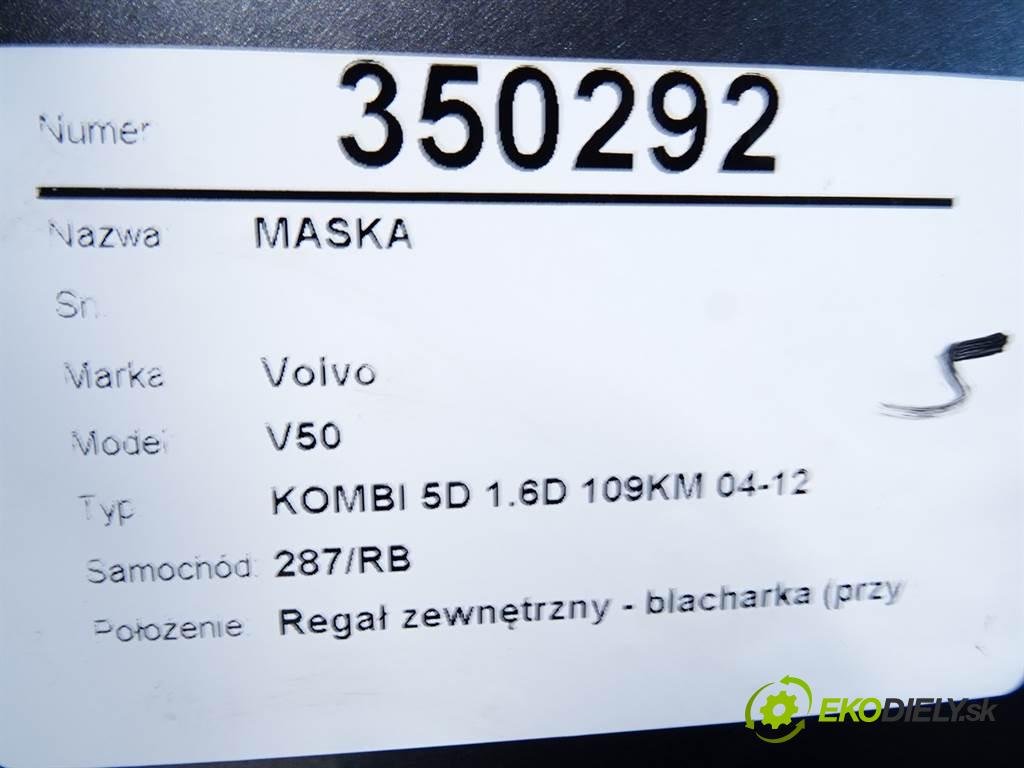 Volvo V50  2007 80 kW KOMBI 5D 1.6D 109KM 04-12 1600 Kapota  (Kapoty)