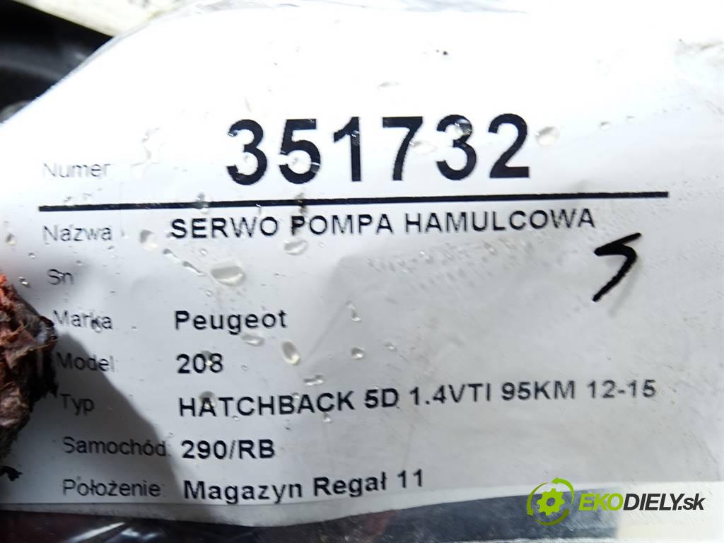 Peugeot 208  2012 70 kW HATCHBACK 5D 1.4VTI 95KM 12-15 1400 Posilovač Pumpa brzdová 9672865880 (Posilňovače bŕzd)