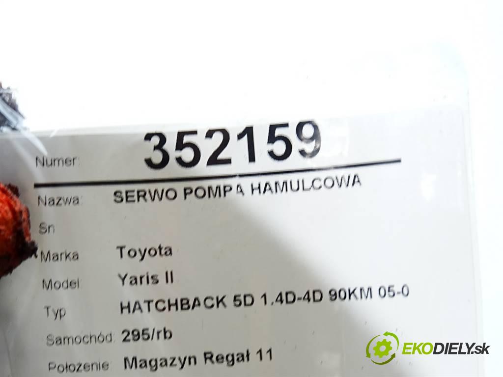 Toyota Yaris II  2008 66 kW HATCHBACK 5D 1.4D-4D 90KM 05-09 1400 Posilovač Pumpa brzdová 47200-0D181 (Posilňovače bŕzd)