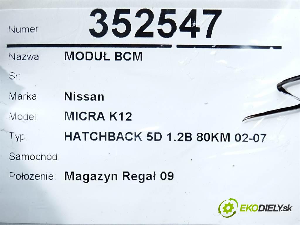 Nissan MICRA K12    HATCHBACK 5D 1.2B 80KM 02-07  Modul BCM 284B2AX620 (Ostatné)