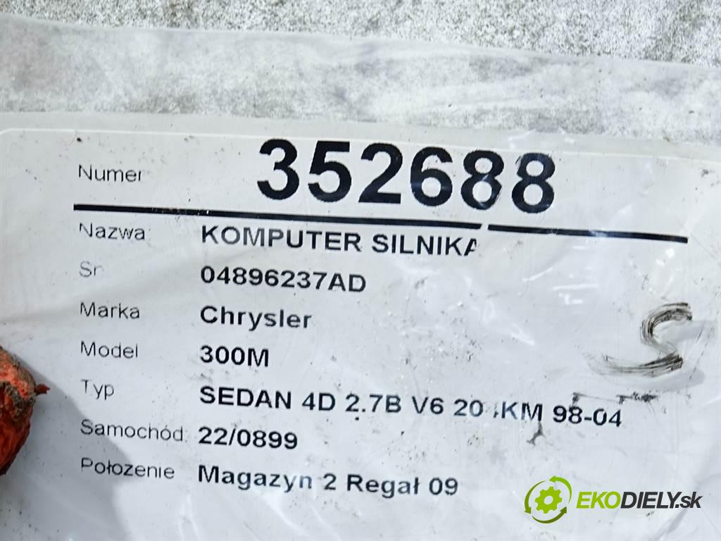 Chrysler 300M  2000 150 kW SEDAN 4D 2.7B V6 204KM 98-04 2700 riadiaca jednotka Motor 04896237AD (Riadiace jednotky)