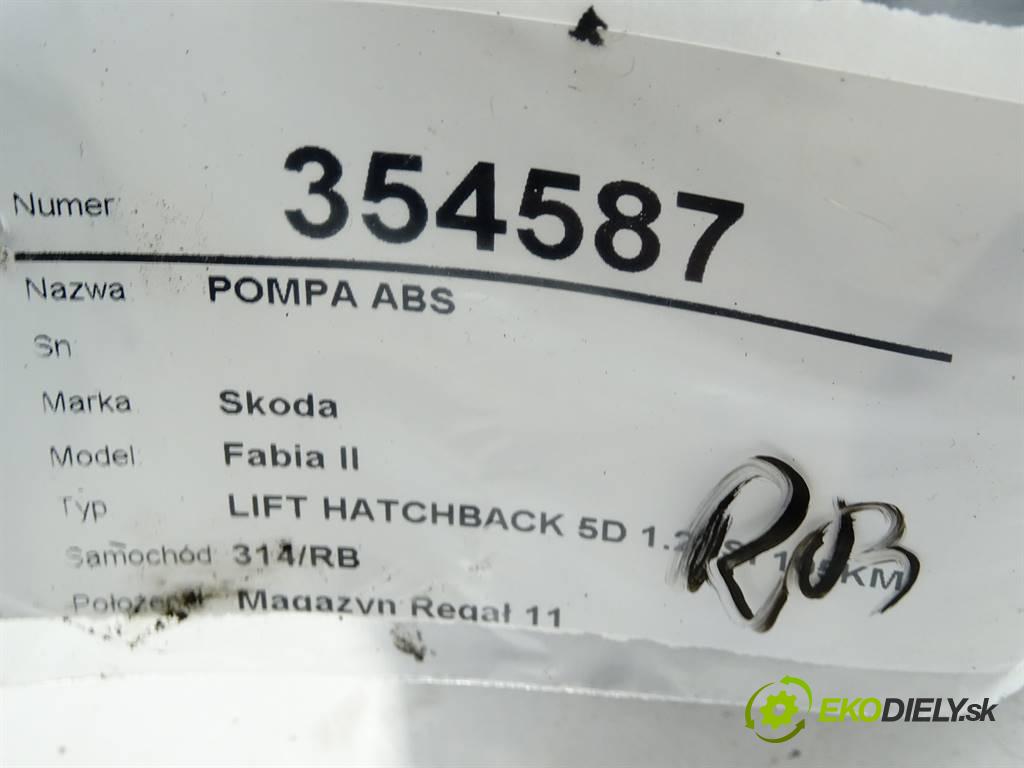 Skoda Fabia II  2014 77 kW LIFT HATCHBACK 5D 1.2TSI 105KM 06-14 1200 Pumpa ABS 6R0907379AT (Pumpy ABS)