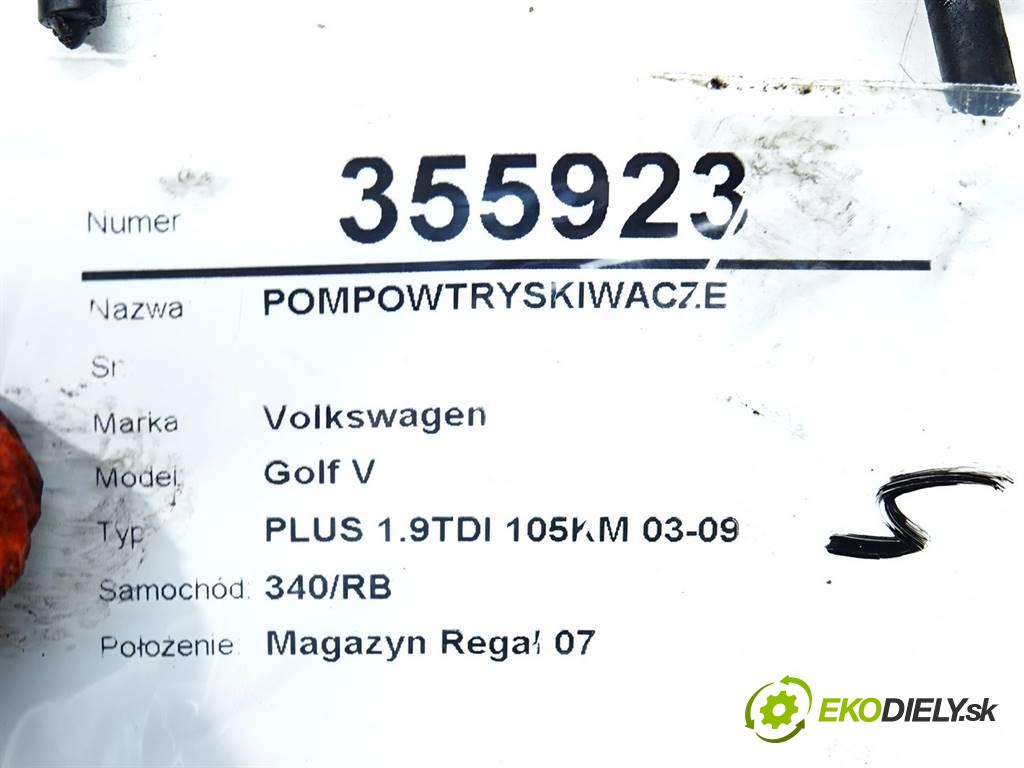 Volkswagen Golf V  2006 77KW PLUS 1.9TDI 105KM 03-09 1896 vstrekovače 038130073AG 0414720215 (Vstrekovače)