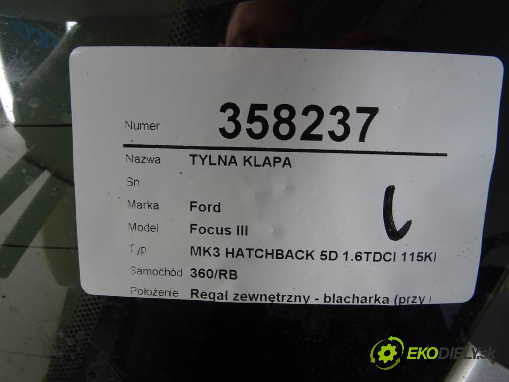 Ford Focus III  2011 85 kW MK3 HATCHBACK 5D 1.6TDCI 115KM 10-14 1600 zadná kapota  (Zadné kapoty)