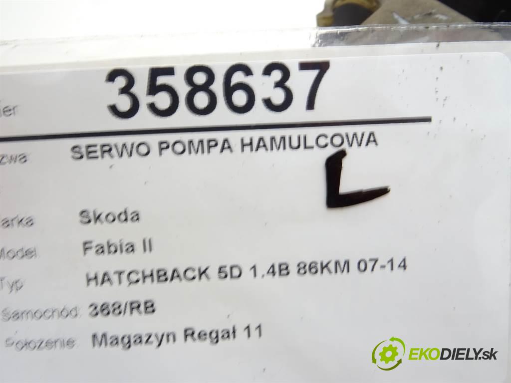 Skoda Fabia II  2008 63 kW HATCHBACK 5D 1.4B 86KM 07-14 1400 Posilovač Pumpa brzdová 6Q1614105AH (Posilňovače bŕzd)